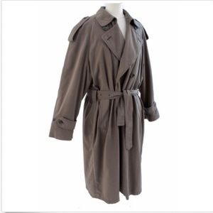 Christian Dior Trench Coat with Removable Wool Lining Monsieur Mens 40R Vintage